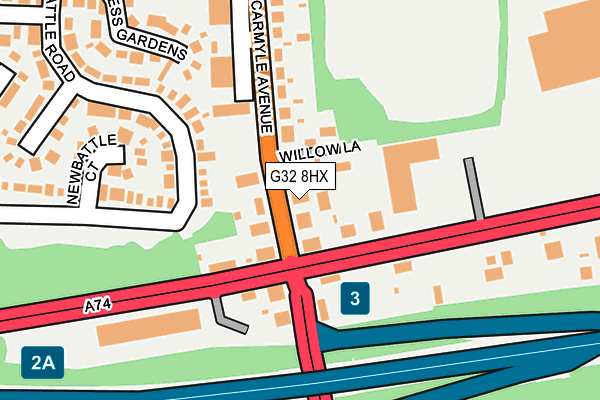G32 8HX map - OS OpenMap – Local (Ordnance Survey) G32 8HX map - OS OpenMap – Local (Ordnance Survey)