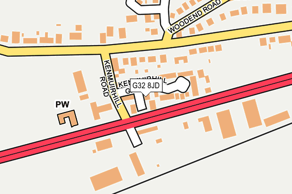 G32 8JD map - OS OpenMap – Local (Ordnance Survey) G32 8JD map - OS OpenMap – Local (Ordnance Survey)