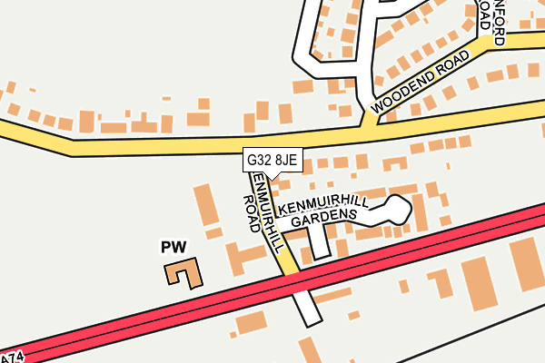 G32 8JE map - OS OpenMap – Local (Ordnance Survey) G32 8JE map - OS OpenMap – Local (Ordnance Survey)