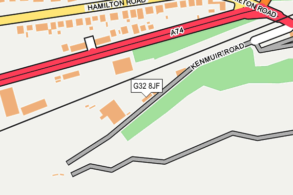 G32 8JF map - OS OpenMap – Local (Ordnance Survey) G32 8JF map - OS OpenMap – Local (Ordnance Survey)