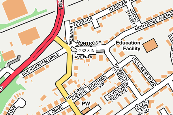 G32 8JN map - OS OpenMap – Local (Ordnance Survey)