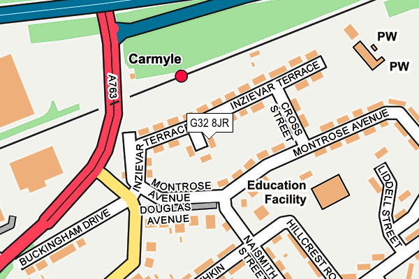 G32 8JR map - OS OpenMap – Local (Ordnance Survey) G32 8JR map - OS OpenMap – Local (Ordnance Survey)