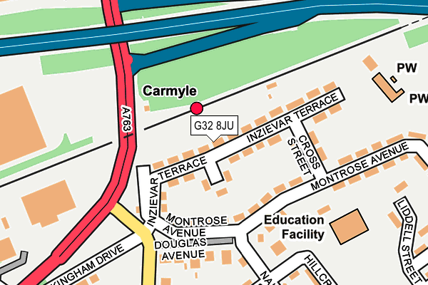 G32 8JU map - OS OpenMap – Local (Ordnance Survey)