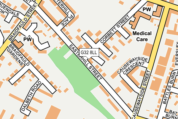 G32 8LL map - OS OpenMap – Local (Ordnance Survey) G32 8LL map - OS OpenMap – Local (Ordnance Survey)