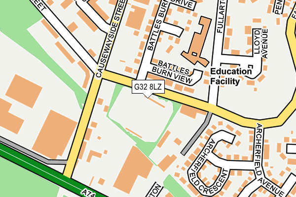 G32 8LZ map - OS OpenMap – Local (Ordnance Survey) G32 8LZ map - OS OpenMap – Local (Ordnance Survey)