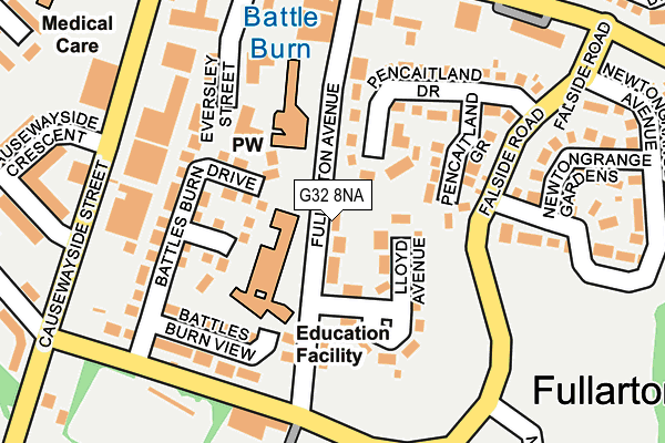G32 8NA map - OS OpenMap – Local (Ordnance Survey)