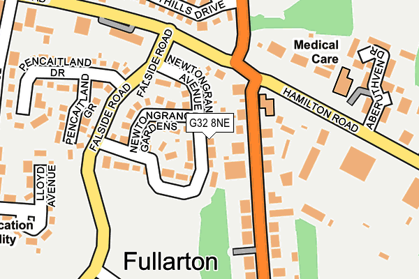 G32 8NE map - OS OpenMap – Local (Ordnance Survey) G32 8NE map - OS OpenMap – Local (Ordnance Survey)