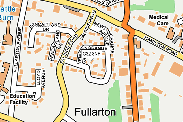G32 8NF map - OS OpenMap – Local (Ordnance Survey)