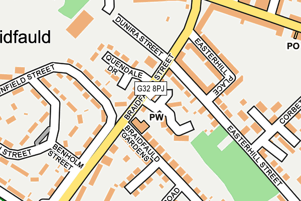 G32 8PJ map - OS OpenMap – Local (Ordnance Survey) G32 8PJ map - OS OpenMap – Local (Ordnance Survey)