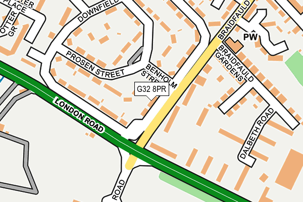 G32 8PR map - OS OpenMap – Local (Ordnance Survey) G32 8PR map - OS OpenMap – Local (Ordnance Survey)