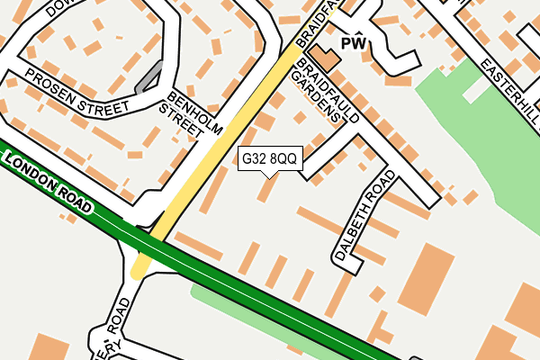 G32 8QQ map - OS OpenMap – Local (Ordnance Survey) G32 8QQ map - OS OpenMap – Local (Ordnance Survey)