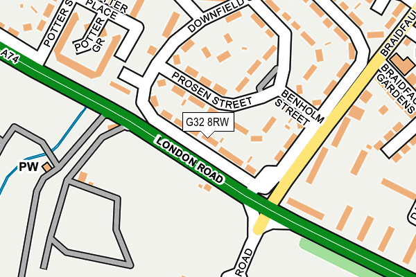 G32 8RW map - OS OpenMap – Local (Ordnance Survey) G32 8RW map - OS OpenMap – Local (Ordnance Survey)
