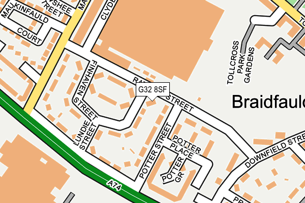 G32 8SF map - OS OpenMap – Local (Ordnance Survey) G32 8SF map - OS OpenMap – Local (Ordnance Survey)