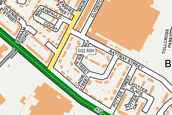 G32 8SH map - OS OpenMap – Local (Ordnance Survey) G32 8SH map - OS OpenMap – Local (Ordnance Survey)
