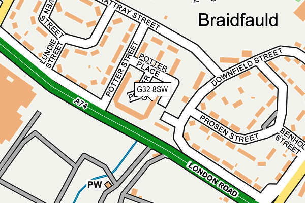 G32 8SW map - OS OpenMap – Local (Ordnance Survey) G32 8SW map - OS OpenMap – Local (Ordnance Survey)