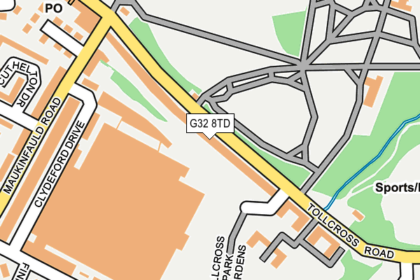 G32 8TD map - OS OpenMap – Local (Ordnance Survey) G32 8TD map - OS OpenMap – Local (Ordnance Survey)
