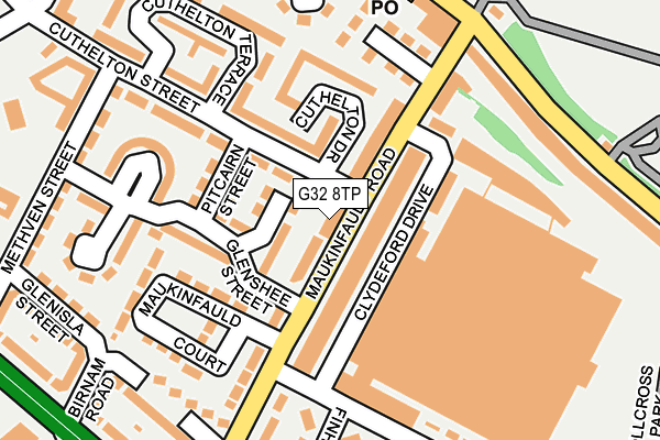 G32 8TP map - OS OpenMap – Local (Ordnance Survey) G32 8TP map - OS OpenMap – Local (Ordnance Survey)
