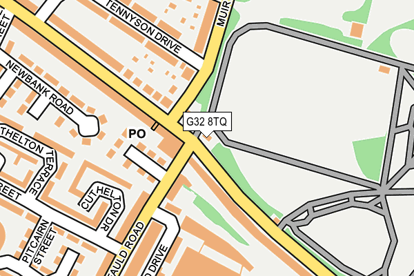 G32 8TQ map - OS OpenMap – Local (Ordnance Survey) G32 8TQ map - OS OpenMap – Local (Ordnance Survey)