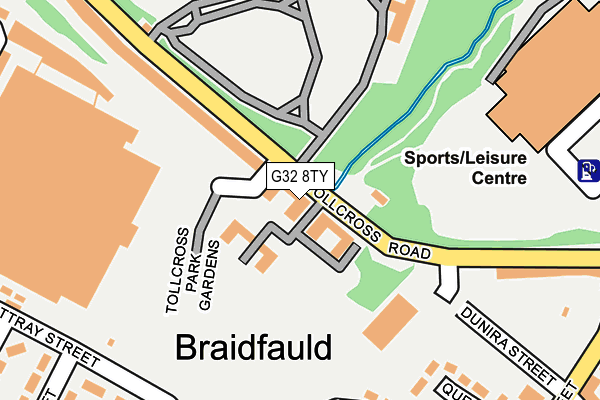 G32 8TY map - OS OpenMap – Local (Ordnance Survey) G32 8TY map - OS OpenMap – Local (Ordnance Survey)