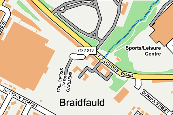 G32 8TZ map - OS OpenMap – Local (Ordnance Survey)