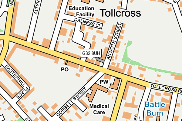 G32 8UH map - OS OpenMap – Local (Ordnance Survey) G32 8UH map - OS OpenMap – Local (Ordnance Survey)