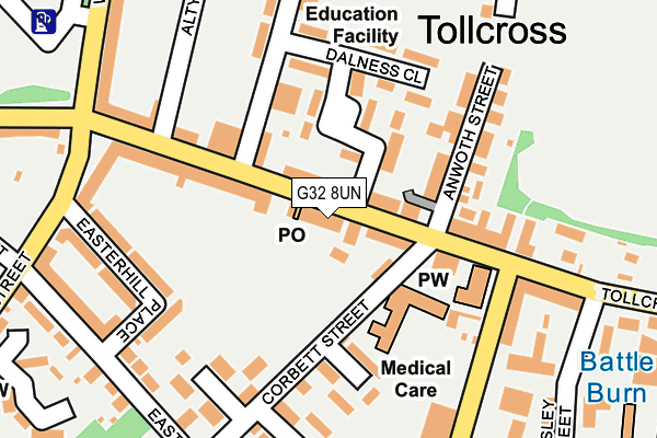 G32 8UN map - OS OpenMap – Local (Ordnance Survey) G32 8UN map - OS OpenMap – Local (Ordnance Survey)