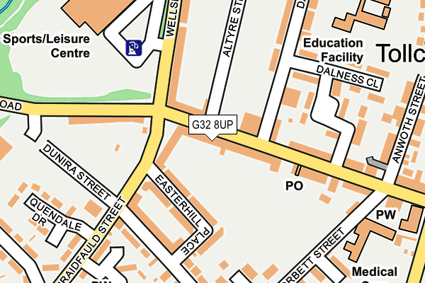 G32 8UP map - OS OpenMap – Local (Ordnance Survey) G32 8UP map - OS OpenMap – Local (Ordnance Survey)