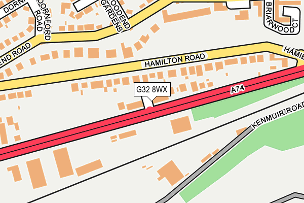 G32 8WX map - OS OpenMap – Local (Ordnance Survey) G32 8WX map - OS OpenMap – Local (Ordnance Survey)