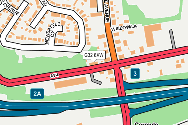 G32 8XW map - OS OpenMap – Local (Ordnance Survey) G32 8XW map - OS OpenMap – Local (Ordnance Survey)