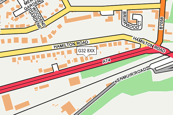 G32 8XX map - OS OpenMap – Local (Ordnance Survey) G32 8XX map - OS OpenMap – Local (Ordnance Survey)