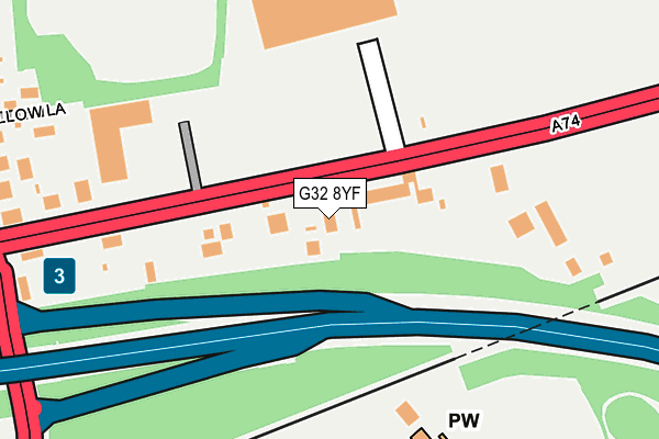G32 8YF map - OS OpenMap – Local (Ordnance Survey) G32 8YF map - OS OpenMap – Local (Ordnance Survey)