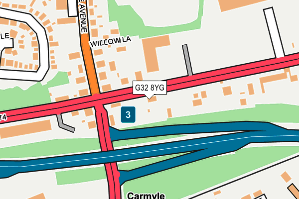G32 8YG map - OS OpenMap – Local (Ordnance Survey) G32 8YG map - OS OpenMap – Local (Ordnance Survey)