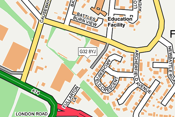 G32 8YJ map - OS OpenMap – Local (Ordnance Survey) G32 8YJ map - OS OpenMap – Local (Ordnance Survey)
