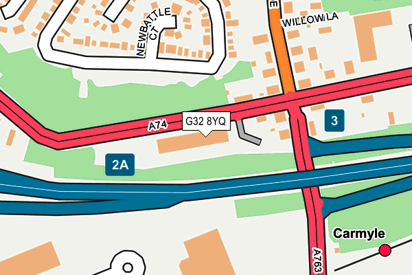 G32 8YQ map - OS OpenMap – Local (Ordnance Survey) G32 8YQ map - OS OpenMap – Local (Ordnance Survey)