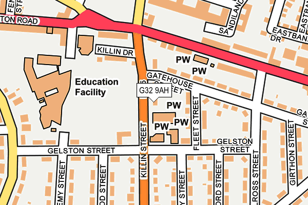 G32 9AH map - OS OpenMap – Local (Ordnance Survey) G32 9AH map - OS OpenMap – Local (Ordnance Survey)