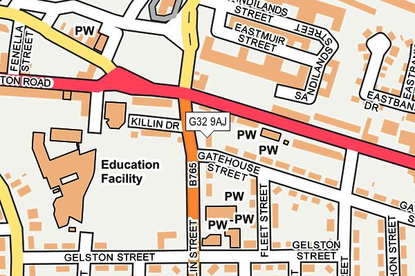 G32 9AJ map - OS OpenMap – Local (Ordnance Survey)