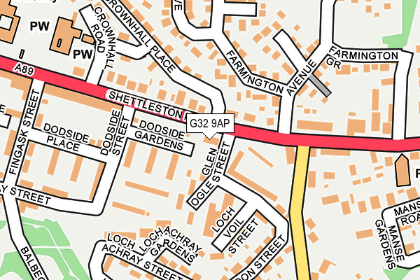 G32 9AP map - OS OpenMap – Local (Ordnance Survey) G32 9AP map - OS OpenMap – Local (Ordnance Survey)