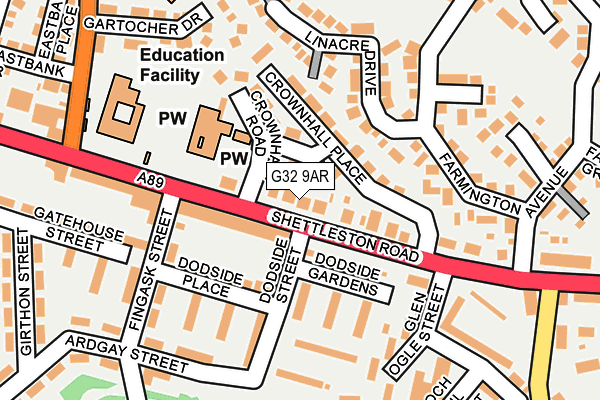 G32 9AR map - OS OpenMap – Local (Ordnance Survey) G32 9AR map - OS OpenMap – Local (Ordnance Survey)