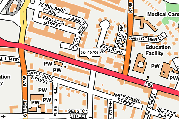 G32 9AS map - OS OpenMap – Local (Ordnance Survey) G32 9AS map - OS OpenMap – Local (Ordnance Survey)