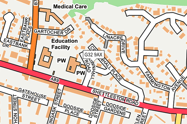 G32 9AX map - OS OpenMap – Local (Ordnance Survey) G32 9AX map - OS OpenMap – Local (Ordnance Survey)
