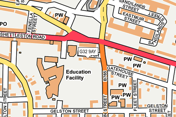 G32 9AY map - OS OpenMap – Local (Ordnance Survey)