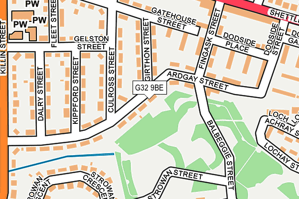G32 9BE map - OS OpenMap – Local (Ordnance Survey) G32 9BE map - OS OpenMap – Local (Ordnance Survey)