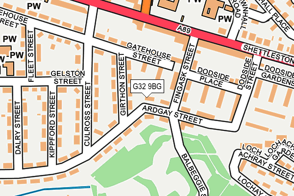 G32 9BG map - OS OpenMap – Local (Ordnance Survey) G32 9BG map - OS OpenMap – Local (Ordnance Survey)
