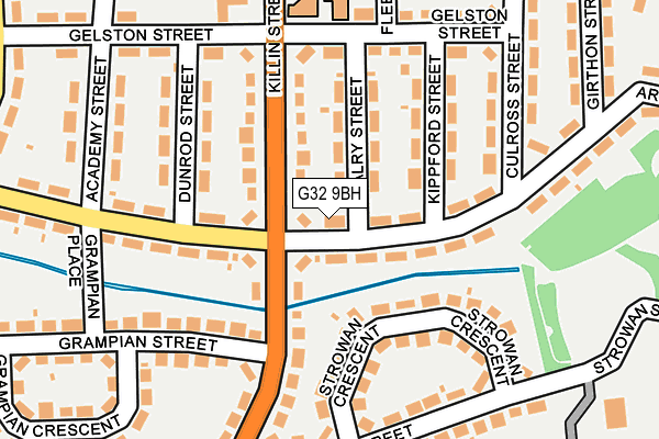 G32 9BH map - OS OpenMap – Local (Ordnance Survey) G32 9BH map - OS OpenMap – Local (Ordnance Survey)