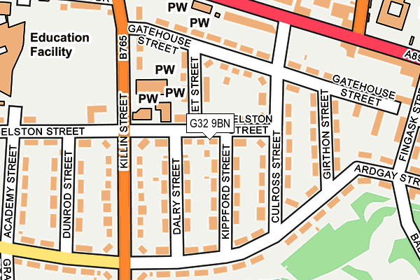 G32 9BN map - OS OpenMap – Local (Ordnance Survey) G32 9BN map - OS OpenMap – Local (Ordnance Survey)