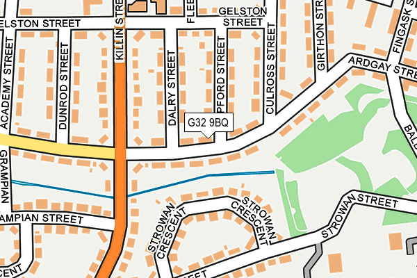 G32 9BQ map - OS OpenMap – Local (Ordnance Survey) G32 9BQ map - OS OpenMap – Local (Ordnance Survey)