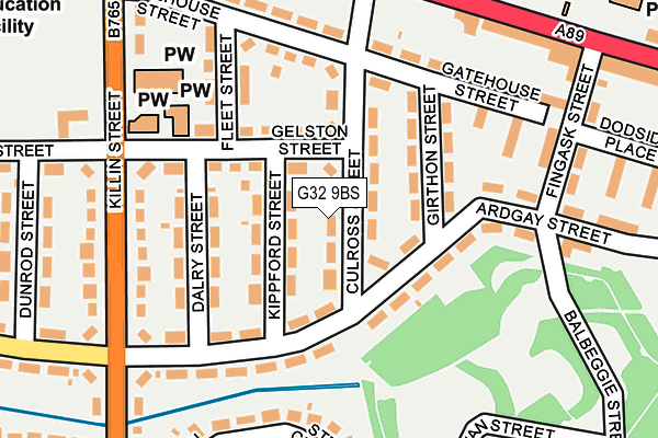 G32 9BS map - OS OpenMap – Local (Ordnance Survey) G32 9BS map - OS OpenMap – Local (Ordnance Survey)