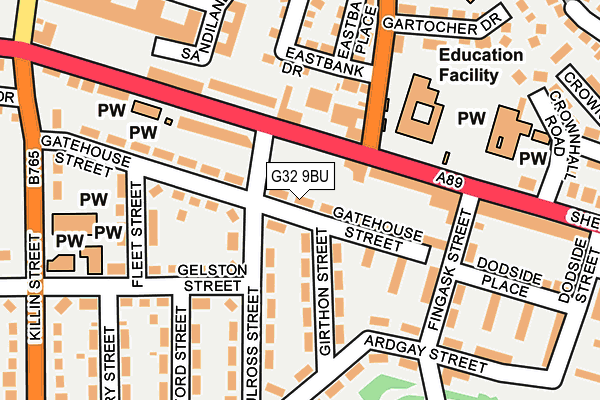 G32 9BU map - OS OpenMap – Local (Ordnance Survey) G32 9BU map - OS OpenMap – Local (Ordnance Survey)