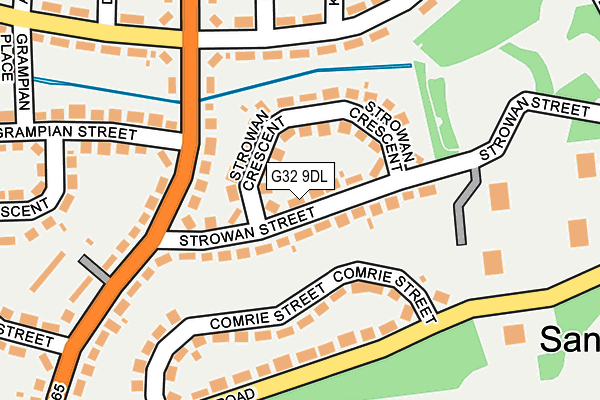 G32 9DL map - OS OpenMap – Local (Ordnance Survey) G32 9DL map - OS OpenMap – Local (Ordnance Survey)