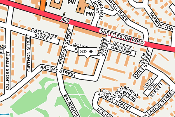 G32 9EJ map - OS OpenMap – Local (Ordnance Survey) G32 9EJ map - OS OpenMap – Local (Ordnance Survey)